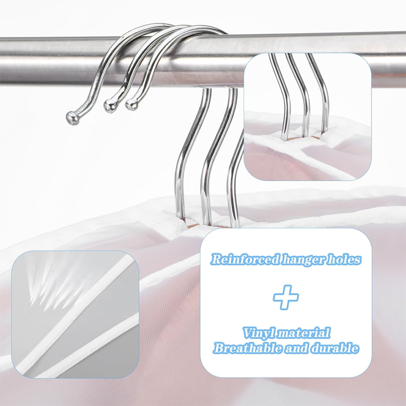 15-Pack Clear Shoulder Protectors, Breathable Garment Dust Covers, Suitable for Suits, Coats, Jackets, and Dresses, Closet Storage, 24'' x 12" x 2" - Image 3