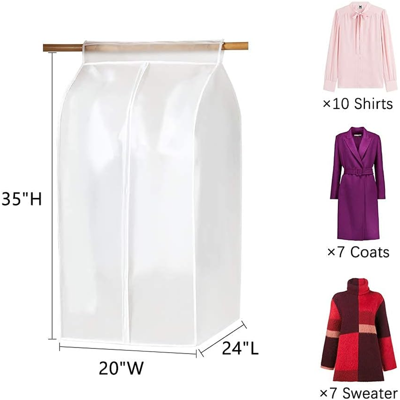 High-quality mildew-proof and dust-proof clothing hanger bag, coat storage bag, sturdy clothing storage and organization, moisture-proof and dust-proof protective cover. - Image 2